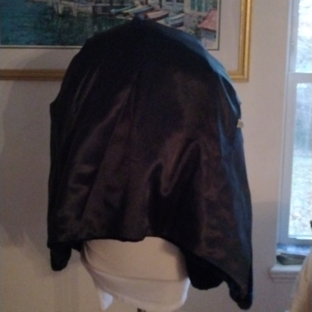 Vintage Navy Blue Plush Women's Jacket - Picture 5 of 8